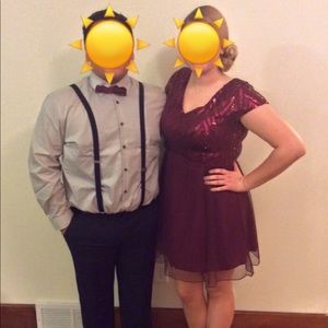 Maroon sparkly dress